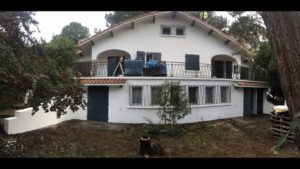 Ravalement de façade d’une maison landaise