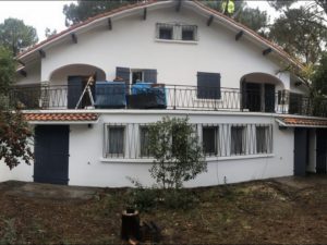 Ravalement de façade d’une maison landaise